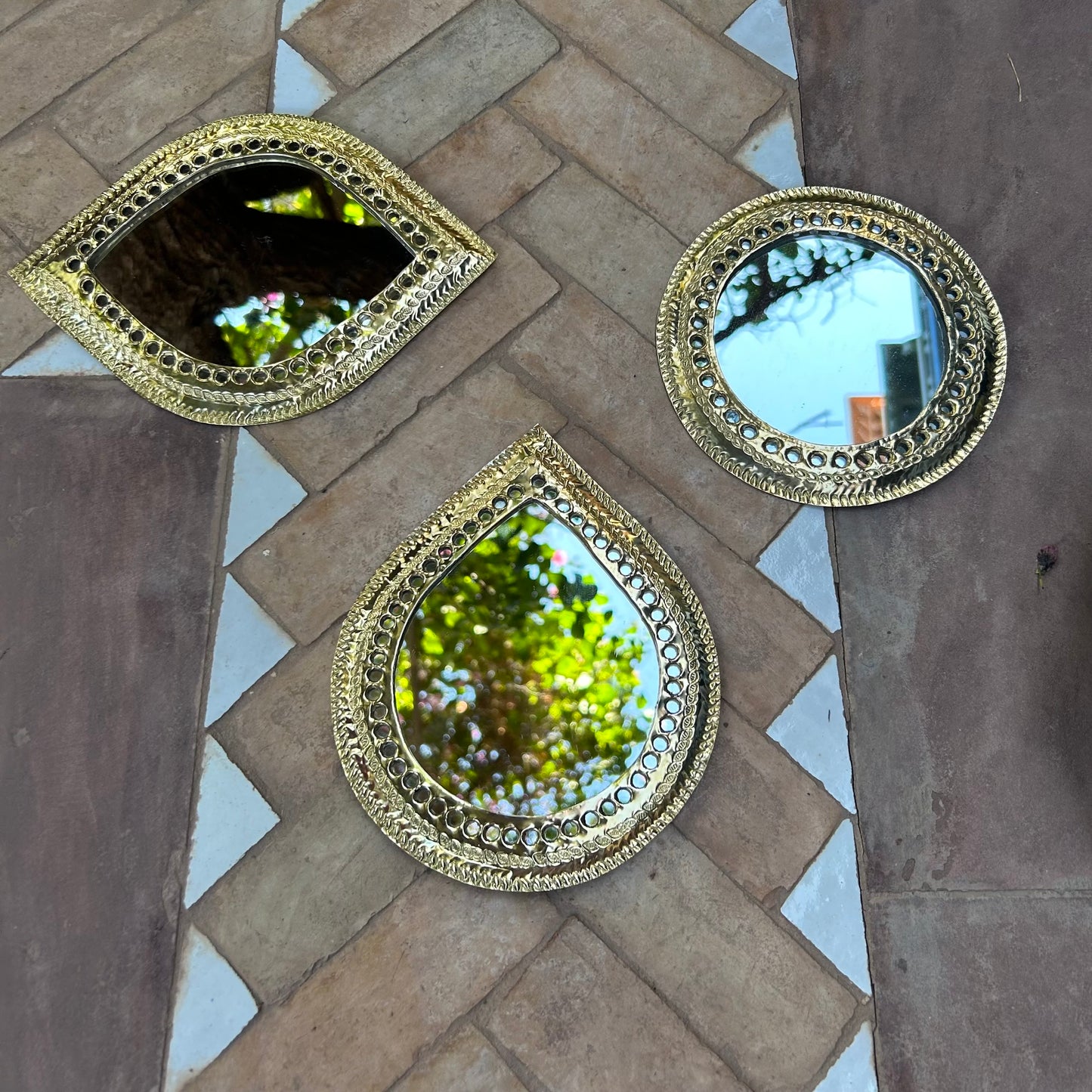 Moroccan mirrors made of brass