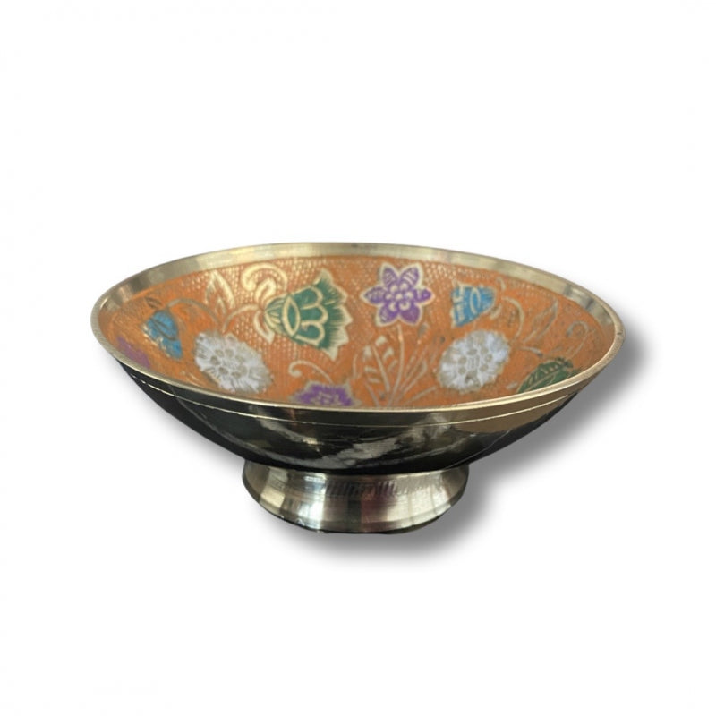 Brass painted colorful bowl | size M orange