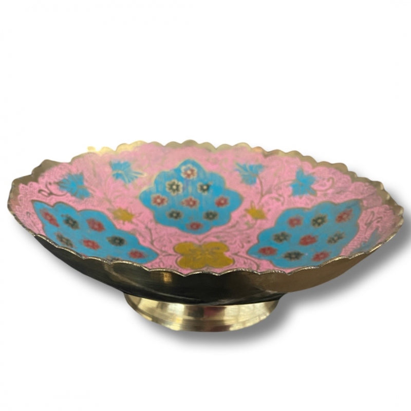 Brass painted colorful bowl | size L pink