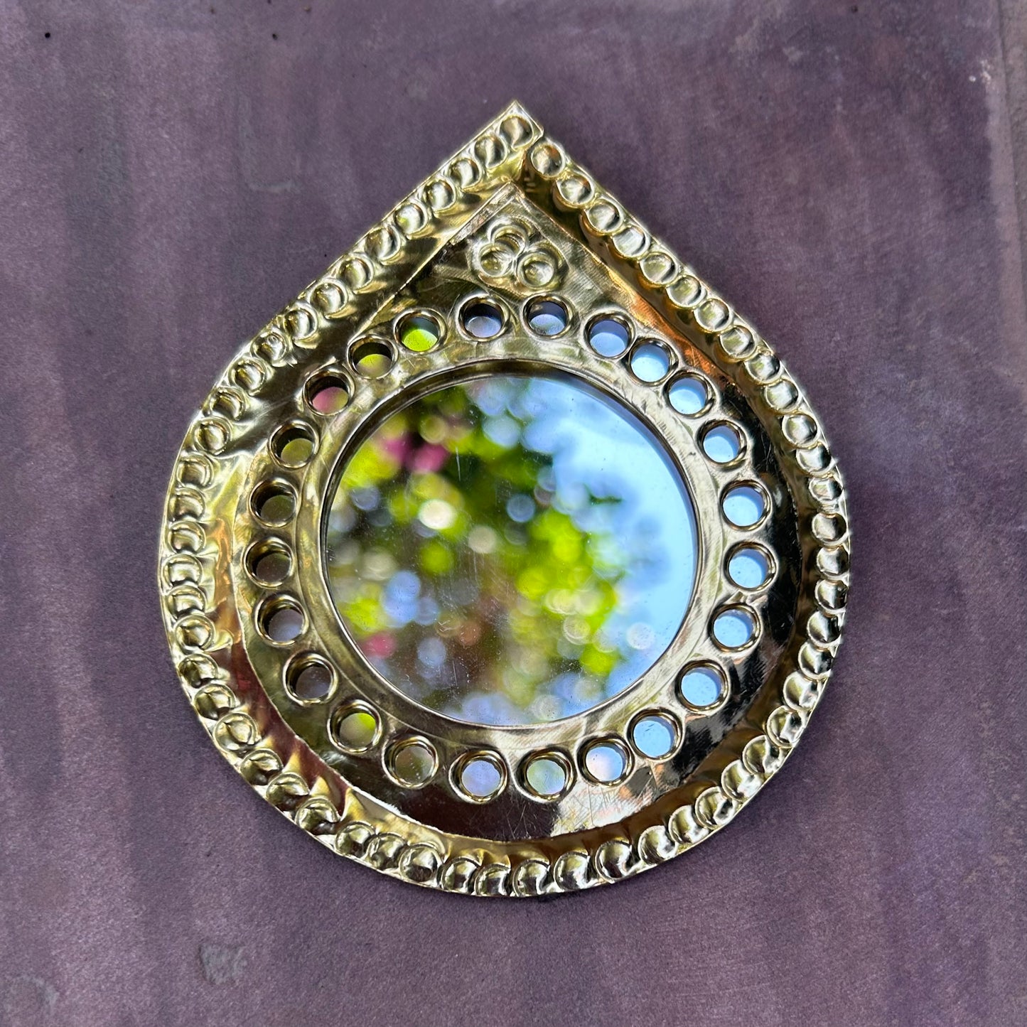 Moroccan mini mirrors made of brass